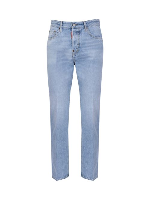 Jeans 642 lavaggio chiaro in denim di cotone DSQUARED2 | S71LB1721 S30839470